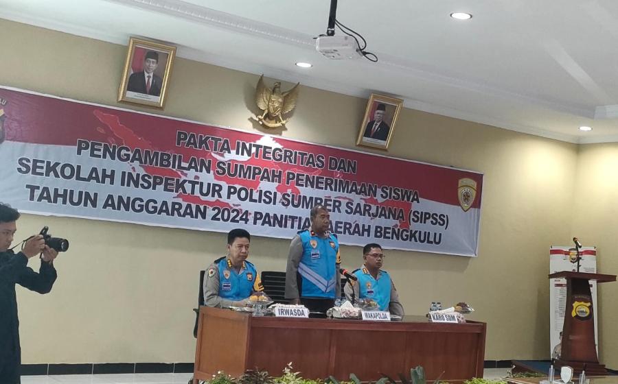 Polda Bengkulu Gelar Pakta Integriras Penerimaan SIPSS 2024