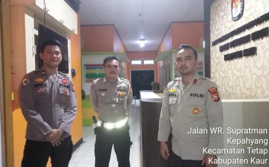 Patroli OMB Jelang Pemilu, Polres Kaur Lakukan Pengamanan di Kantor KPUD 