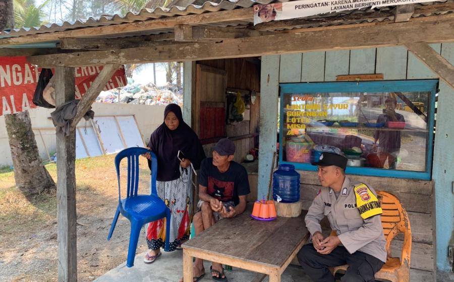 Polsek Kaur Selatan Patroli KRYD, Sambangi Petugas Jaga SPBU, PLN, dan Pemukiman Penduduk  