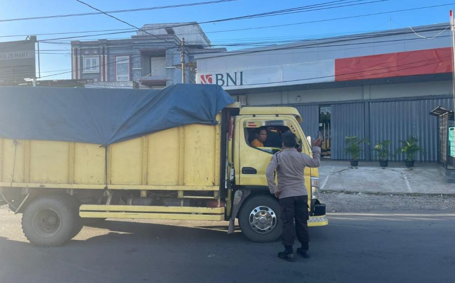 Polsek Ketahun Berikan Imbauan Kamtibmas dengan Sopir Batu Bara