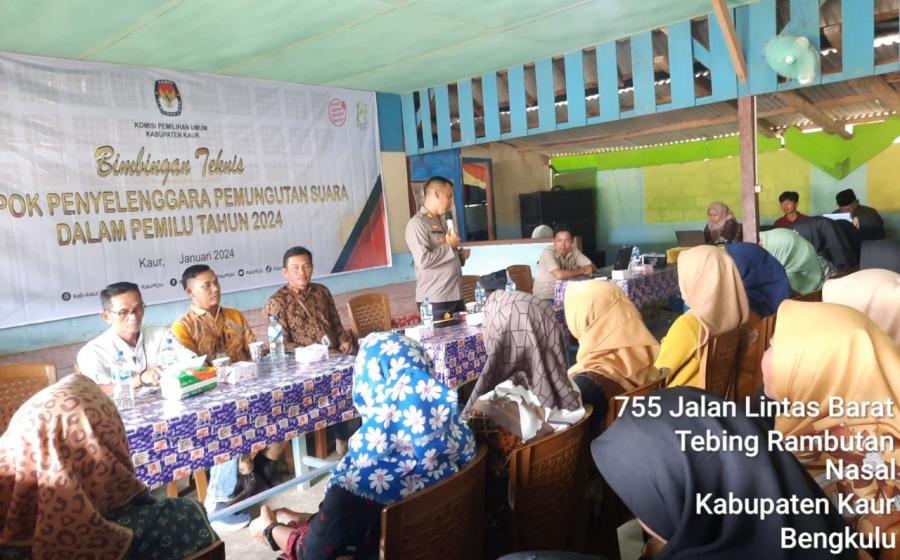 Kapolsek Nasal Hadiri Kegiatan Bimtek KPPS Pemilu 2024 