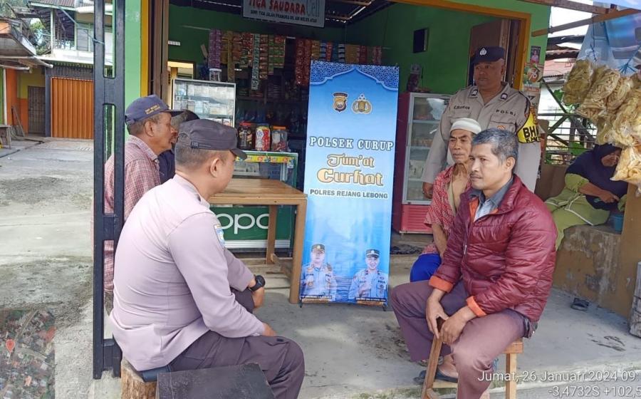 Tampung Aspirasi Masyarakat, Polsek Curup Laksanakan Jumat Curhat