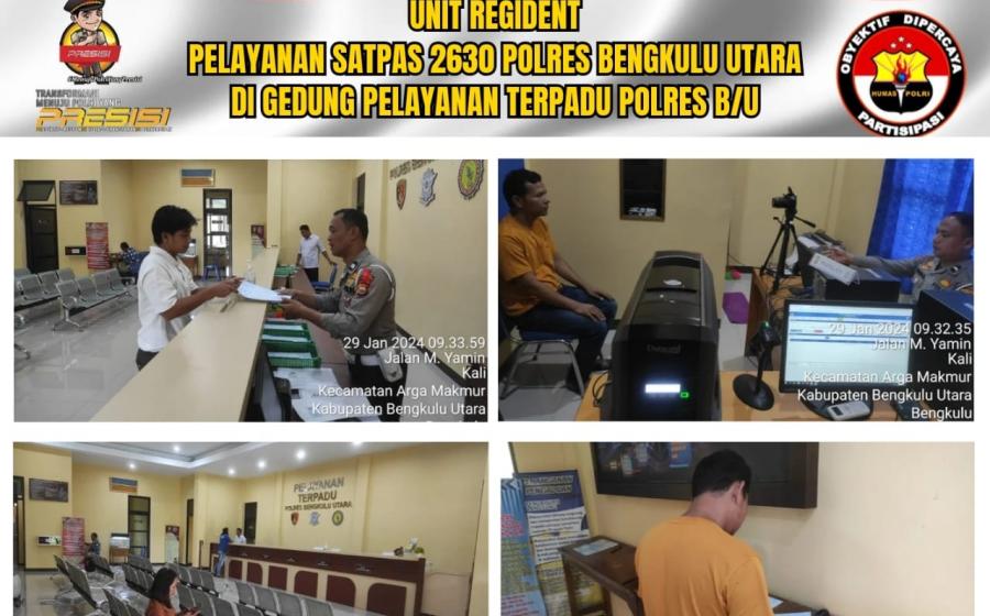 Selalu Junjung Pelayanan Prima Dan Huanis Unit Regident di Satpas 2630 Polres Bengkulu Utara