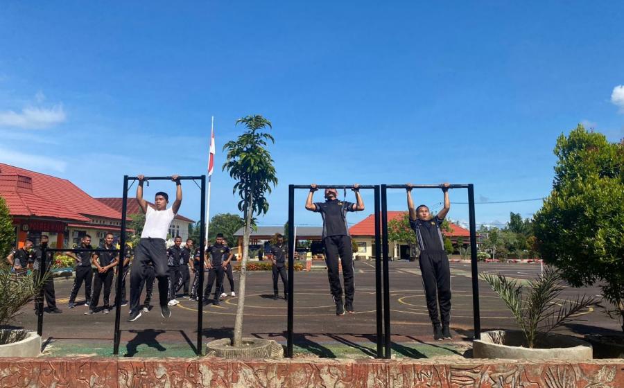 Sipakan Diri Sebelum Memasuki Lembaga Pendidikan, Polres Kaur Binlat Casis Bintara dan Tamtama 