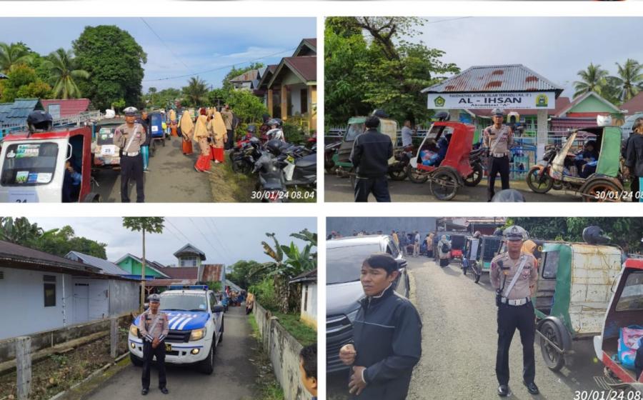 Kawal Anak Sekolah RA IT Al-Ihsan Wisata Keliling Kota Bersama Becak Motor Transportasi Khas