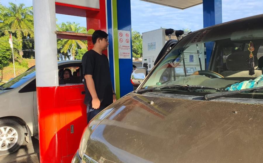 Polsek Giri Mulya Cek Ketersediaan BBM di SPBU Giri Mulya