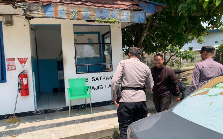 Patroli,  Piket Yanmas Polsek Kaur Selatan Sampaikan Imbauan Kamtibmas di Kantor PLN