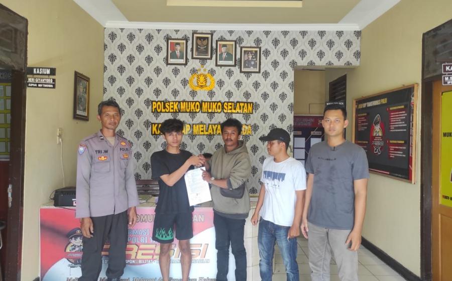 Lewat Restorative Justice, Polsek Mukomuko Selatan Pulangkan Pelaku Penggelapan Motor