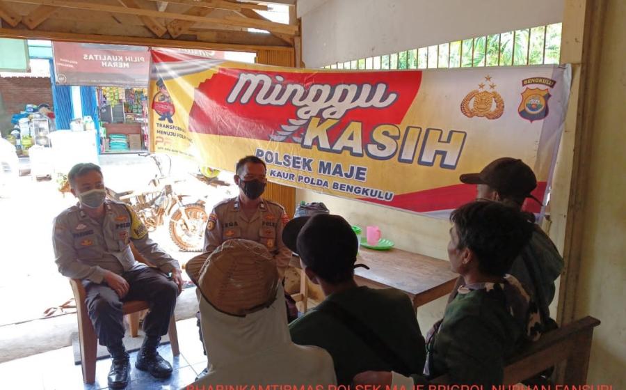 Gelar Minggu Kasih, Polsek Maje Sampaikan Imbauan Kamtibmas di Desa Parda Suka 
