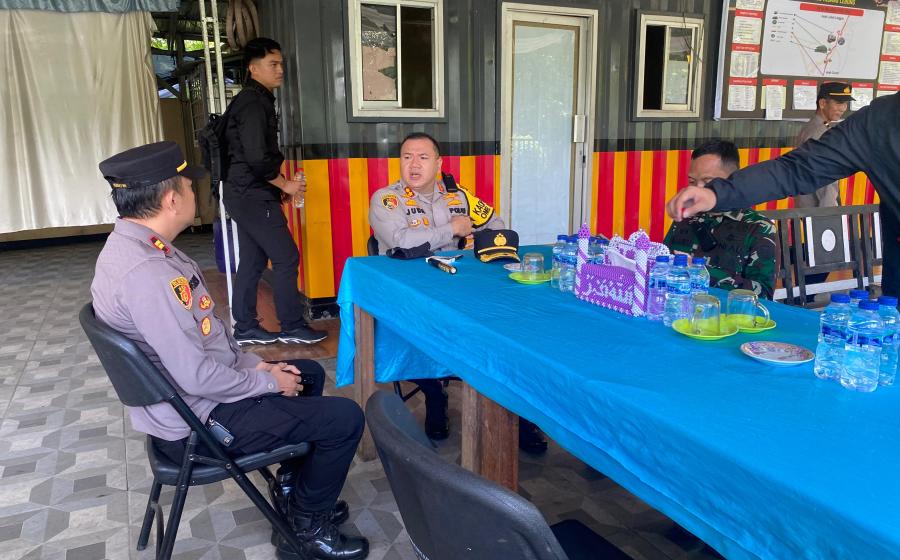 Bersinergi, Kapolres Rejang Lebong Bersama Dandim 0409 R/L Kunjungi Pos Pengamanan Lebaran