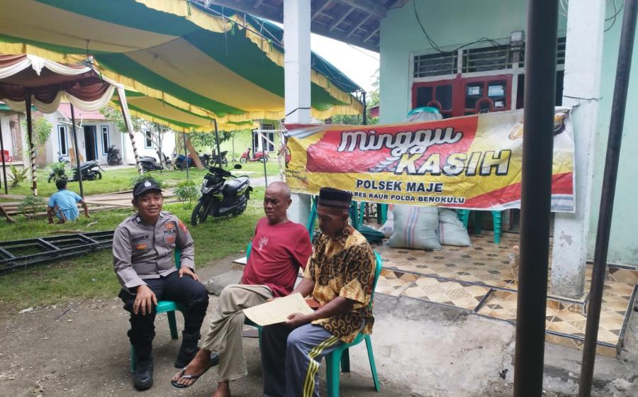 Gelar Minggu Kasih, Polsek Maje Sampaikan Imbauan Kamtibmas di Desa Parda Suka 