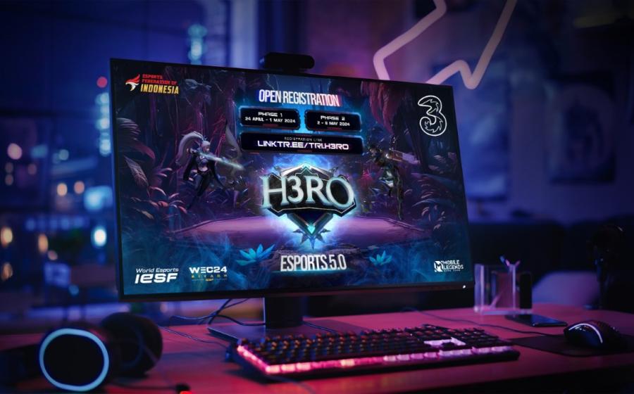Konsisten Dukung Talenta Muda Esports Indonesia, Tri Kembali Gelar H3RO Esports 5.0