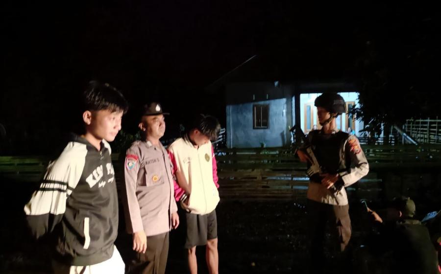 Personel Piket Yanmas Polsek Padang Guci Hulu Melaksanakan Patroli Diologis Antisipasi 3C dan Premanisme 