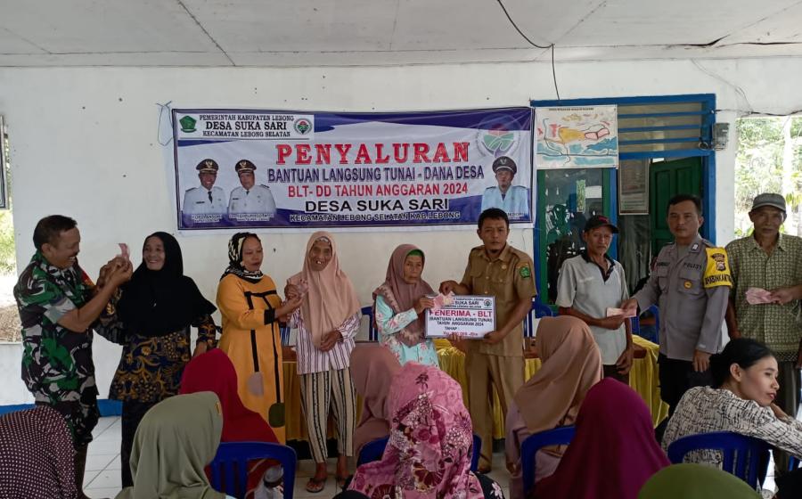 Bhabinkamtibmas Polsek Lebong Selatan Hadiri Penyaluran BLT DD di Desa Sukasari