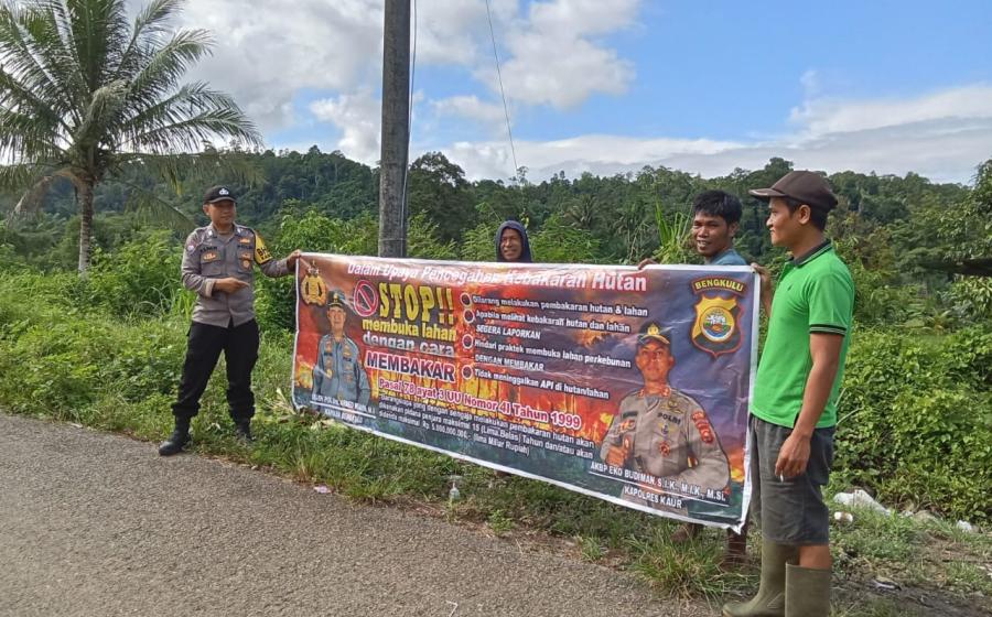 Polsek Muara Sahung Sosialisasi Karhutla 