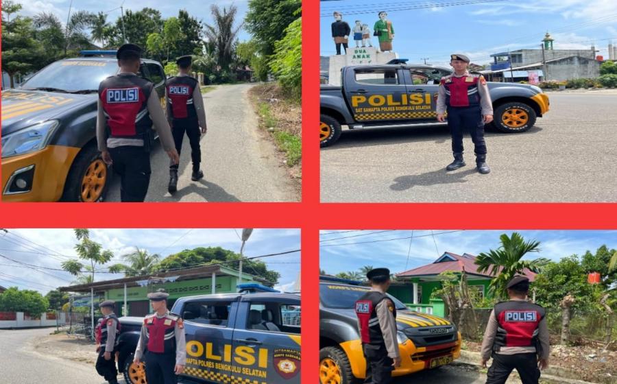 Patroli Presisi, Sat Samapta Polres Bengkulu Selatan Sampaikan Imbauan Kamtibmas Antisipasi 3C 