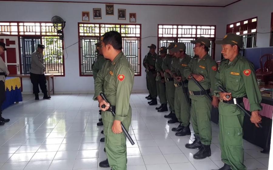 Jelang Pilkada Satbinmas Polres Bengkulu Utara Latih Linmas