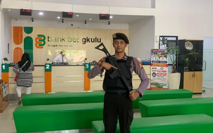 Cek Objek Vital, Sat Samapta Polres Kaur Cegah Gangguan Kamtibmas Seputaran Wilkum 