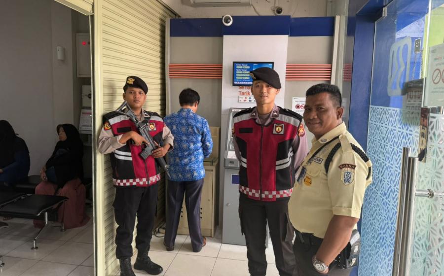 Sat Samapta Polres Kaur, Melaksanakan Patroli dengan Sasaran Objek Vital Bank di Seputaran Wilkum 