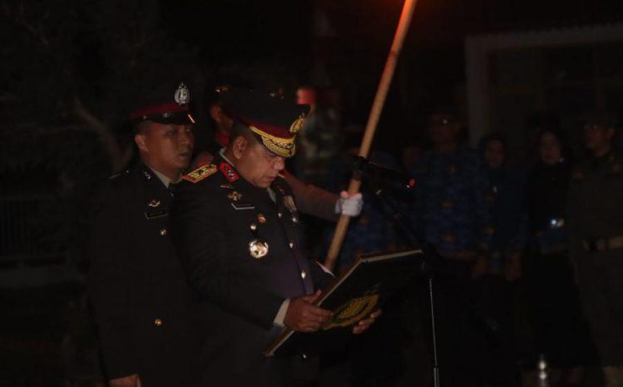 Wakapolda Bengkulu Pimpin Apel Kehormatan dan Renungan Suci Peringati HUT RI ke-79