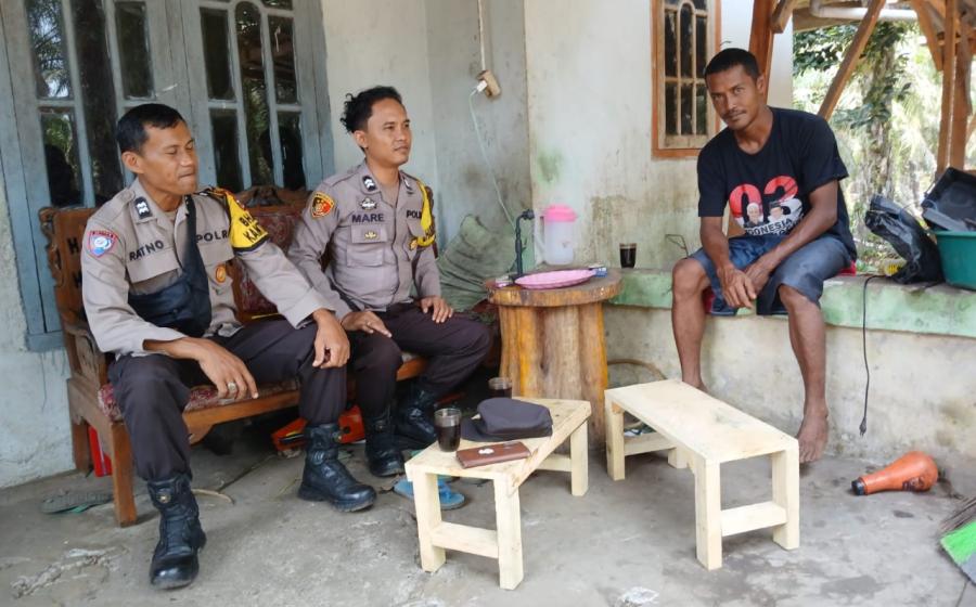 Bhabinkamtibmas Polsek Sukaraja Laksanakan Sambang ke Desa Jenggalu Sampaikan Imbauan Kamtibmas 