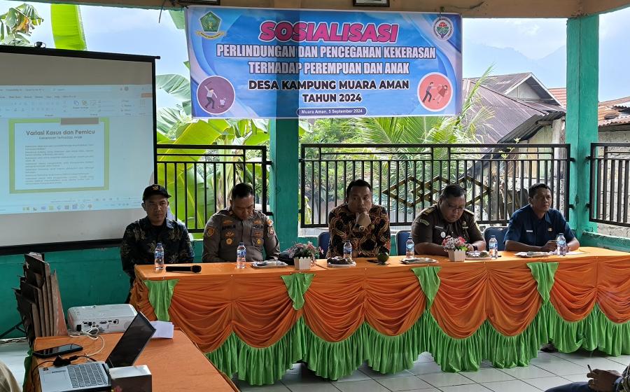 Kapolsek Lebong Utara  Sosialisasi Perlindungan Perempuan dan Anak di Desa Kampung Muara Aman