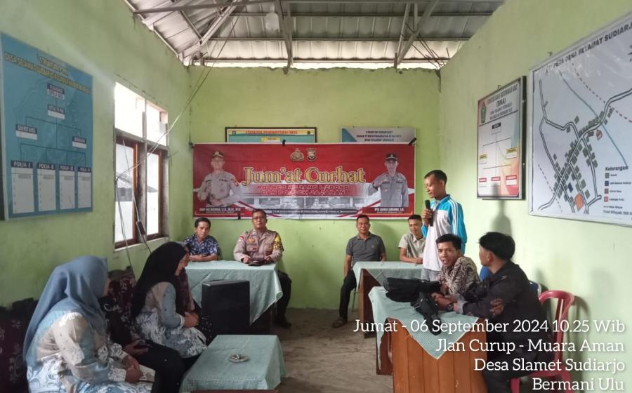 Sambang Kamtibmas Polsek Bermani Ulu  Gelar Jumat Curhat 