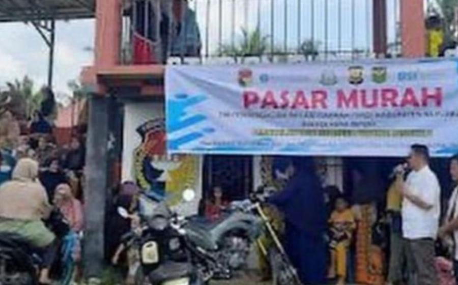 Cooling Sistem, Polsek Mukomuko Selatan Amankan Giat Pasar Murah