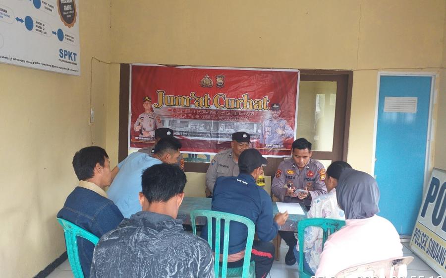 Polsek Sindang Dataran Melalui Bhabinkamtibmas Laksanakan Jumat Curhat