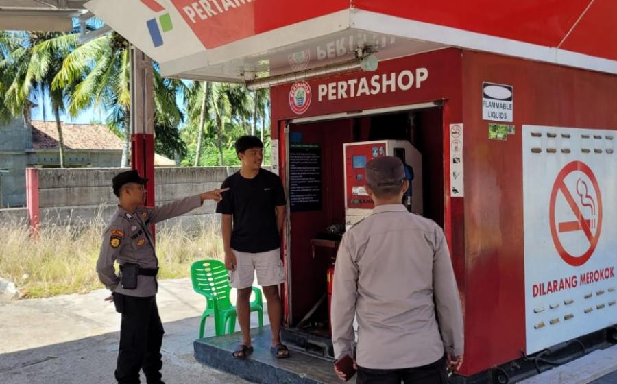 Patroli Rutin, Polsek Nasal Sambangi Objek Vital dan Tempat Rawan, Sampaikan Imbauan Kamtibmas di Seputaran Wilkum 
