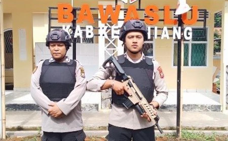 Berkomitmen Ciptakan Pemilu Damai, Polres Kepahiang Amankan Kantor Penyelenggara Pemilu