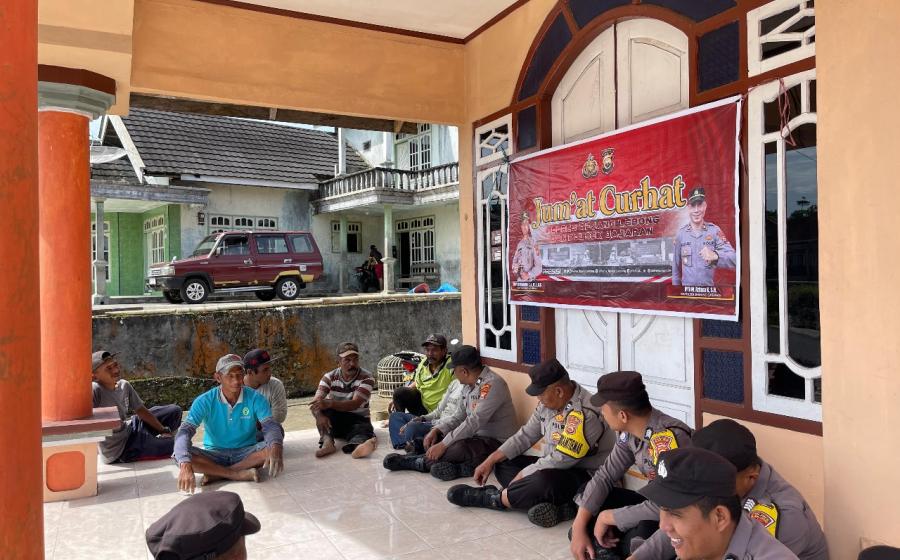 Polsek Sindang Dataran Laksanakan Jumat Curhat Bersama Bhabinkamtibmas