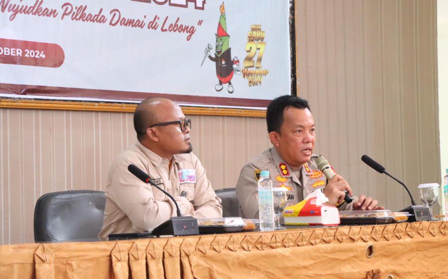 Dihadapan Ratusan Pemuda, Kapolres Lebong Ajak Ciptakan Pilkada Damai