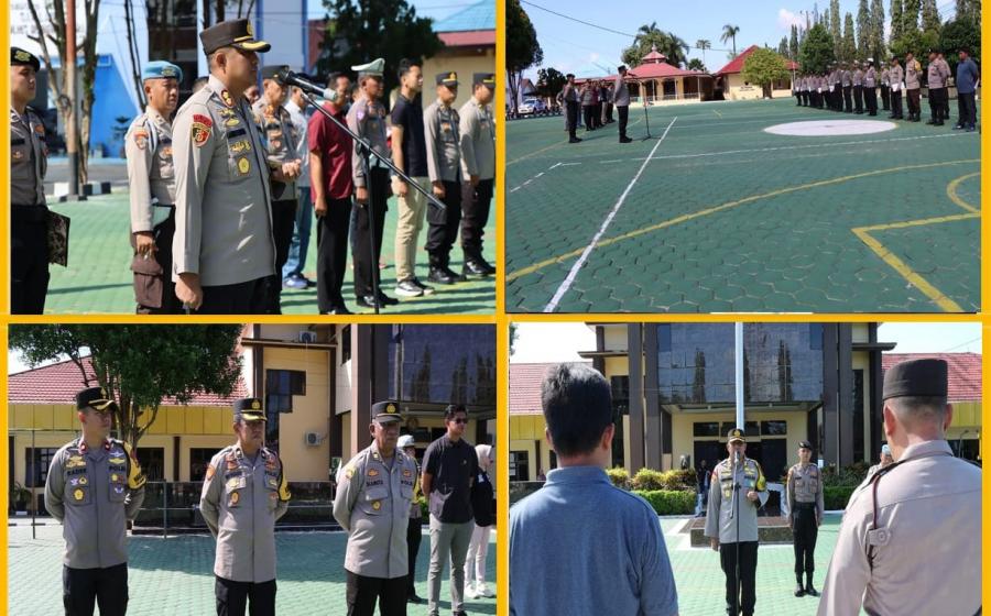 Apel Siaga Polres Bengkulu Utara dalam Pengamanan Pelantikan Presiden dan Wakil Presiden Terpilih 2024-2029