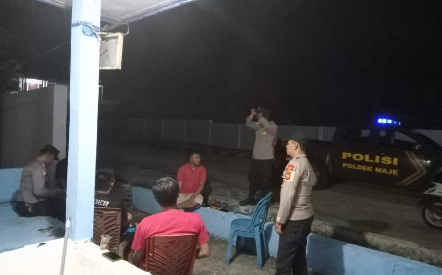 Personel Polsek Maje Patroli Rutin Pengawasan Kamtibmas di Wilayah Hukum 
