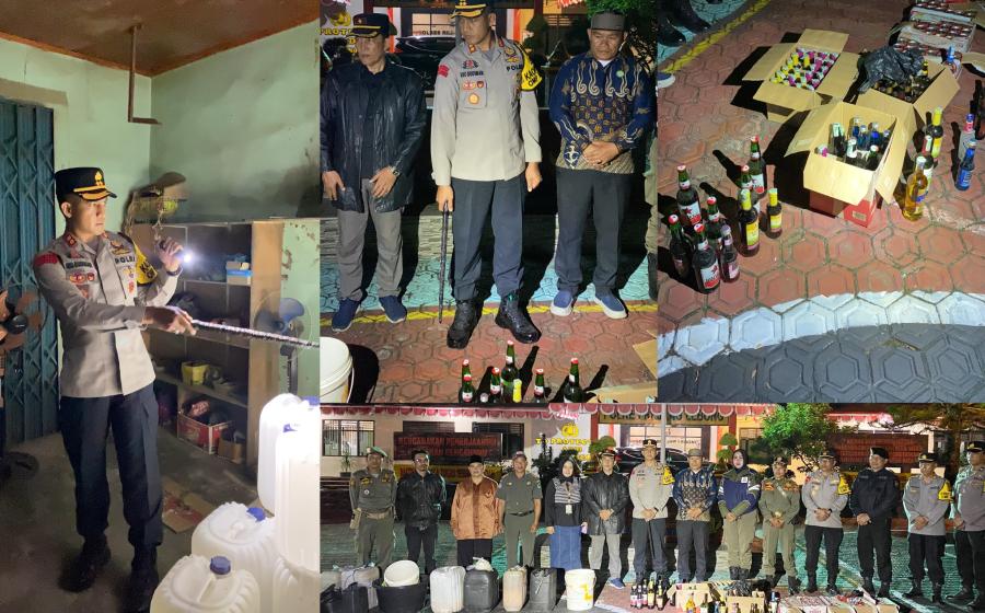 Kapolres RL Pimpin Razia Miras dan Gerebek Rumah Produksi Tuak dan Arak