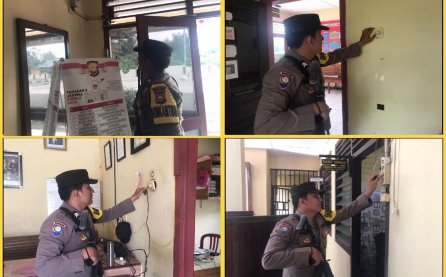 Personel Polsek Tanjung Kemuning Lakukan Pengontrolan Situasi Keamanan dan Instalasi Listrik di Mako 