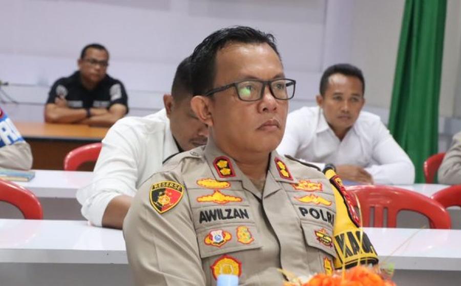 Polres Lebong Ikuti Zoom Meeting Terkait Pengamanan Distribusi Logistik Pilkada