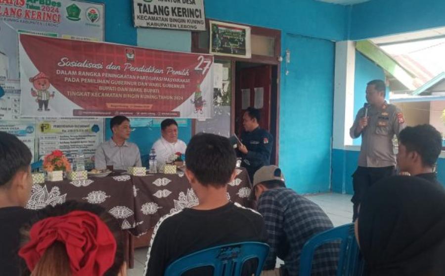 Cooling System, Kapolsek Lebong Selatan Jadi Narasumber Sosialisasi Pilkada