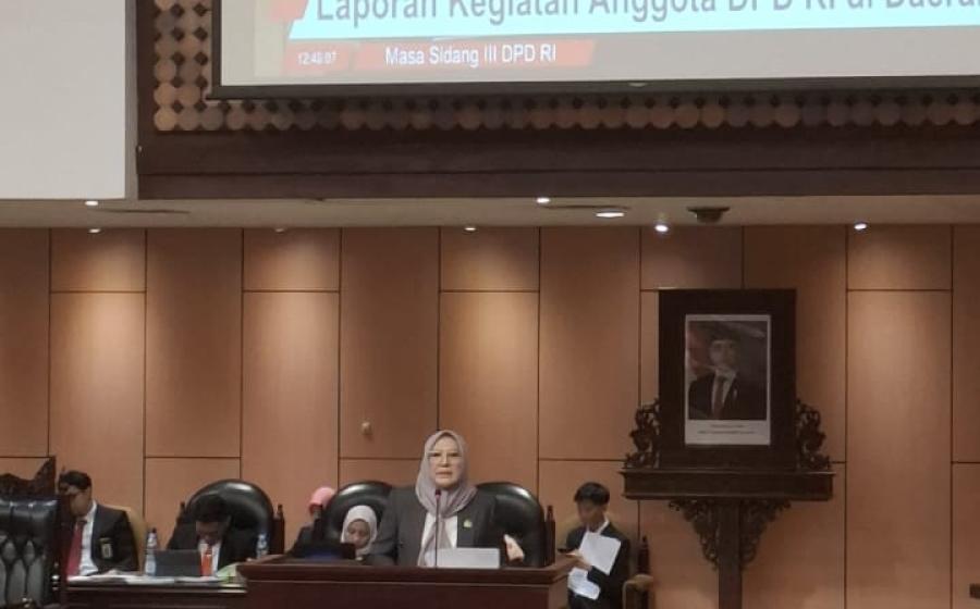 Ikuti Sidang Paripurna, Senator Leni John Latief Sampaikan Aspirasi Masyarakat
