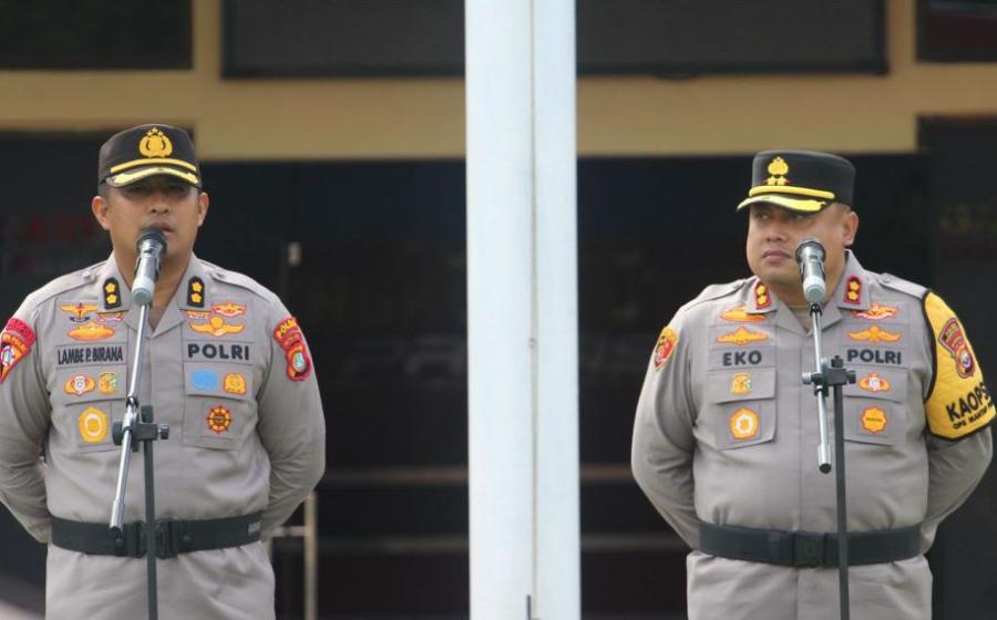 Farewell Parade Iringi Acara Pisah Sambut Kapolres Bengkulu Utara 