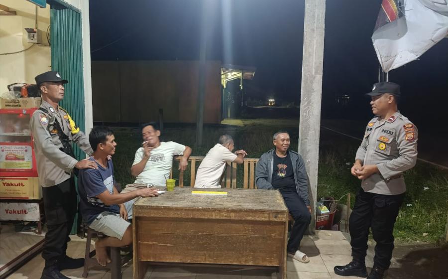 Polsek Kaur Tengah Gelar Patroli Dialogis Antisipasi Kejahatan dan Pengamanan Obyek Vital