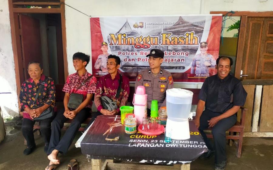 Polsek Sindang Dataran Ajak Warga Jaga Keamanan Lewat Program Minggu Kasih