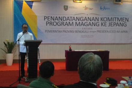 sambutan mentri tenaga kerja Muhammad hanif  Dhakiri  