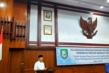 Sambutan Plt gubernur bengkulu Rohidin Mersyah
