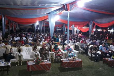 peserta acara pentas seni dan budaya oleh KPU Kota bengkulu