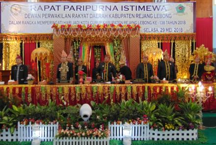 DPRD Rejang Lebong Gelar Rapat Paripurna Istimewa 