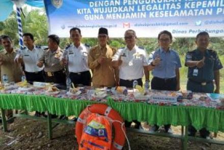 Dishub Provinsi Gelar Pembinaan Keselamatan Pelayaran Desa Pasar Bantal