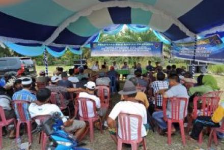Dishub Provinsi Gelar Pembinaan Keselamatan Pelayaran Desa Pasar Bantal