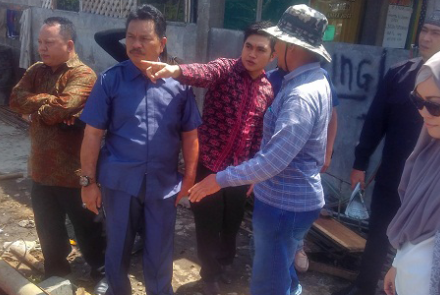 Sidak Proyek Pergantian Jembatan Air Rambai